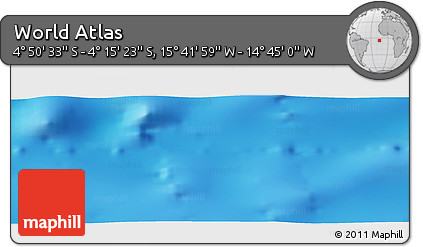 Physical Panoramic Map of the Area around 4° 32' 58" S, 15° 13' 29" W