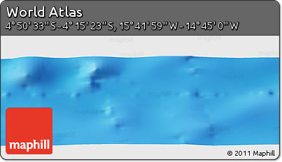Physical Panoramic Map of the Area around 4° 32' 58" S, 15° 13' 29" W