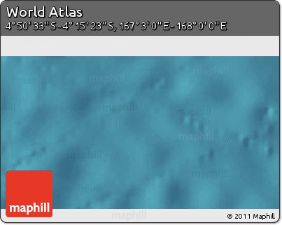 Satellite 3D Map of the Area around 4° 32' 58" S, 167° 31' 30" E