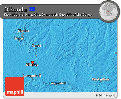 Political 3D Map of Dikonda