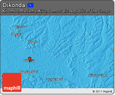 Political 3D Map of Dikonda