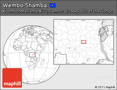 Blank Location Map of Wembo-Shamba