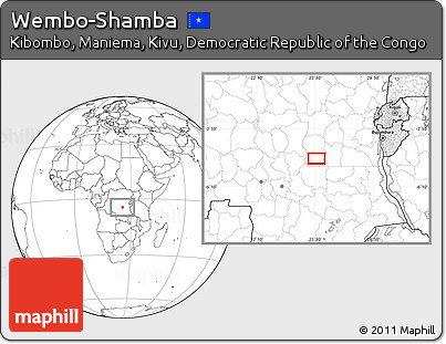 Blank Location Map of Wembo-Shamba