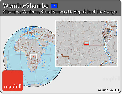 Gray Location Map of Wembo-Shamba