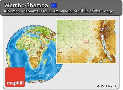 Physical Location Map of Wembo-Shamba
