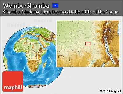 Physical Location Map of Wembo-Shamba
