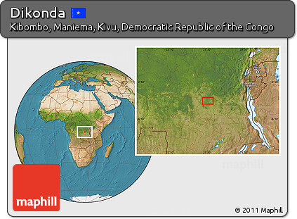 Satellite Location Map of Dikonda