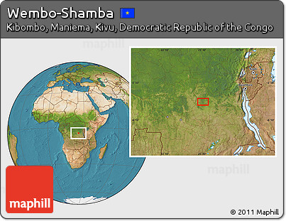 Satellite Location Map of Wembo-Shamba