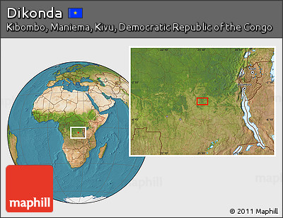 Satellite Location Map of Dikonda