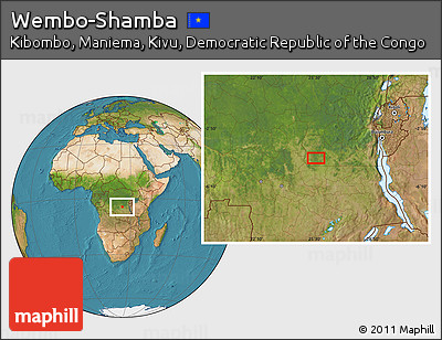 Satellite Location Map of Wembo-Shamba
