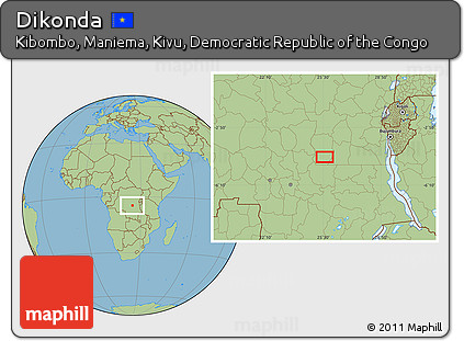 Savanna Style Location Map of Dikonda