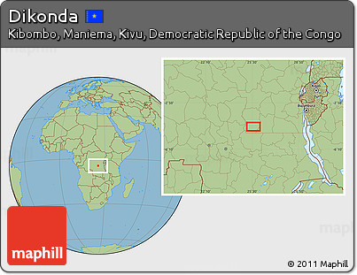 Savanna Style Location Map of Dikonda