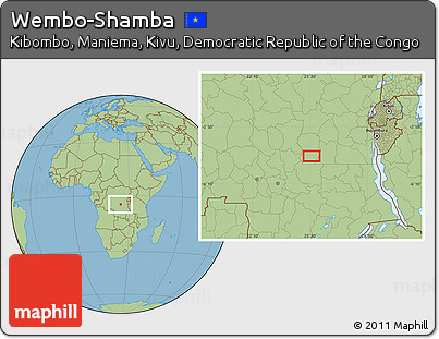 Savanna Style Location Map of Wembo-Shamba