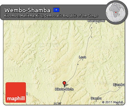 Physical Map of Wembo-Shamba
