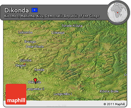 Satellite Panoramic Map of Dikonda