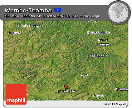 Satellite Panoramic Map of Wembo-Shamba