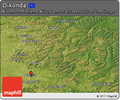 Satellite Panoramic Map of Dikonda