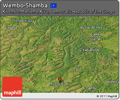 Satellite Panoramic Map of Wembo-Shamba