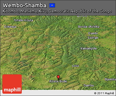 Satellite Panoramic Map of Wembo-Shamba