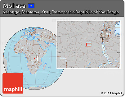 Gray Location Map of Mohasa