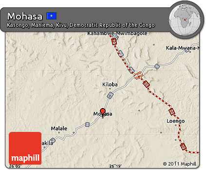 Shaded Relief Map of Mohasa