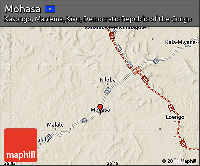 Shaded Relief Map of Mohasa
