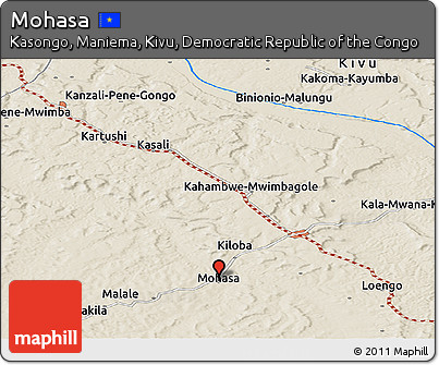 Shaded Relief Panoramic Map of Mohasa