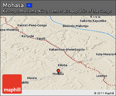 Shaded Relief Panoramic Map of Mohasa