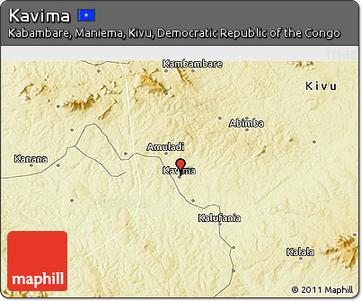 Physical 3D Map of Kavima
