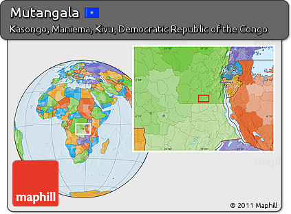 Political Location Map of Mutangala