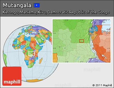 Political Location Map of Mutangala