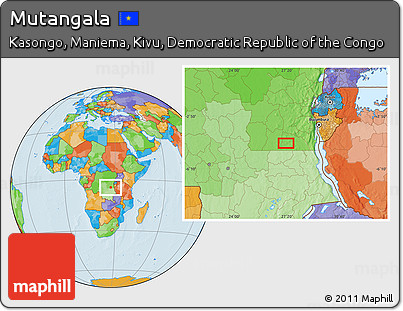 Political Location Map of Mutangala