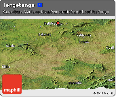 Satellite Panoramic Map of Tengetenge