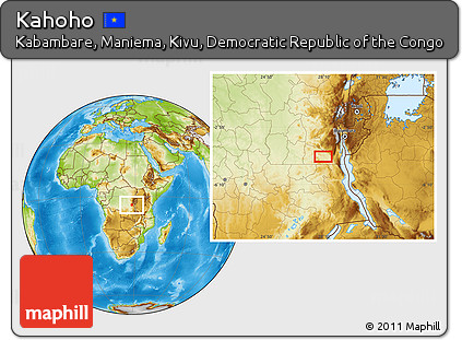 Physical Location Map of Kahoho