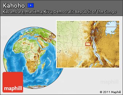 Physical Location Map of Kahoho