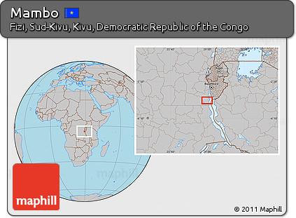 Gray Location Map of Mambo