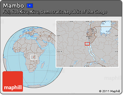 Gray Location Map of Mambo
