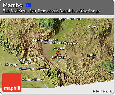 Satellite Panoramic Map of Mambo