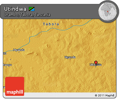 Physical 3D Map of Utindwa