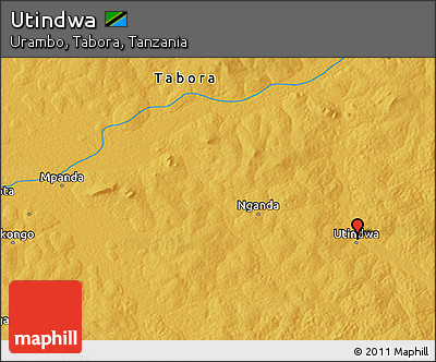 Physical 3D Map of Utindwa