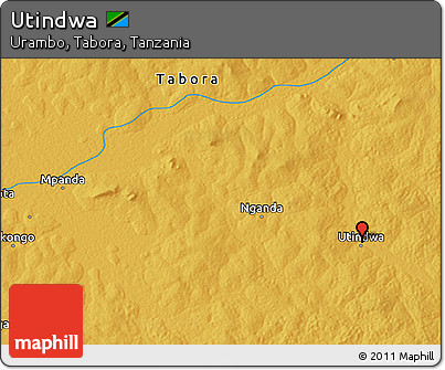 Physical 3D Map of Utindwa