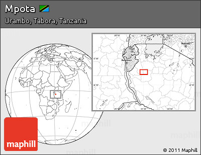 Blank Location Map of Mpota