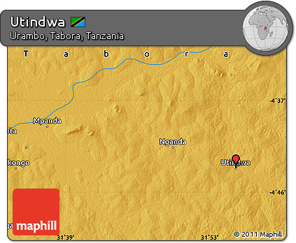 Physical Map of Utindwa