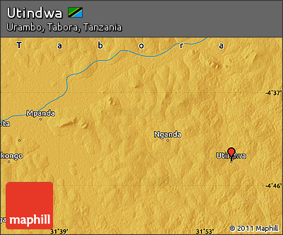 Physical Map of Utindwa