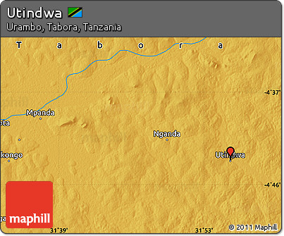 Physical Map of Utindwa