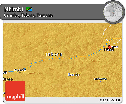 Physical Panoramic Map of Ntimbi