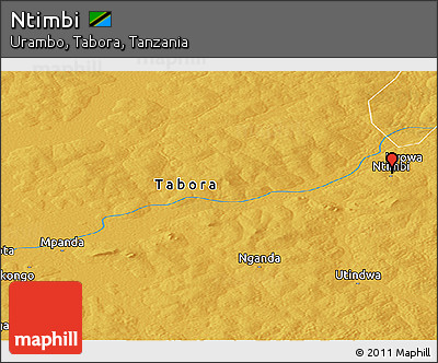 Physical Panoramic Map of Ntimbi