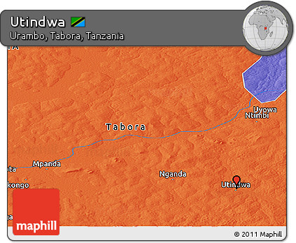 Political Panoramic Map of Utindwa