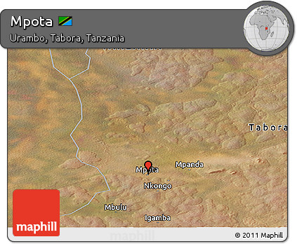 Satellite Panoramic Map of Mpota