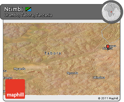 Satellite Panoramic Map of Ntimbi